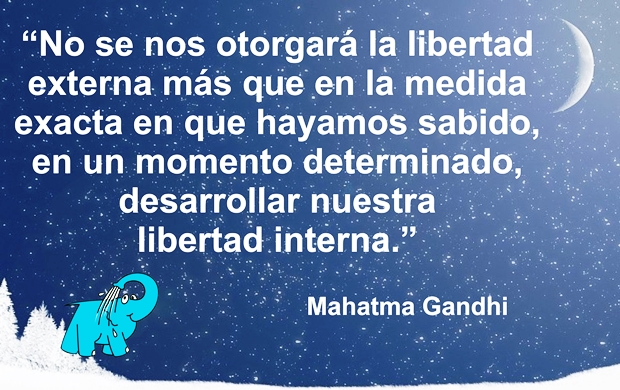 Una Enseñanza del Mahatma Gandhi en la Frase del Día del Elefante Azul de Avilés.